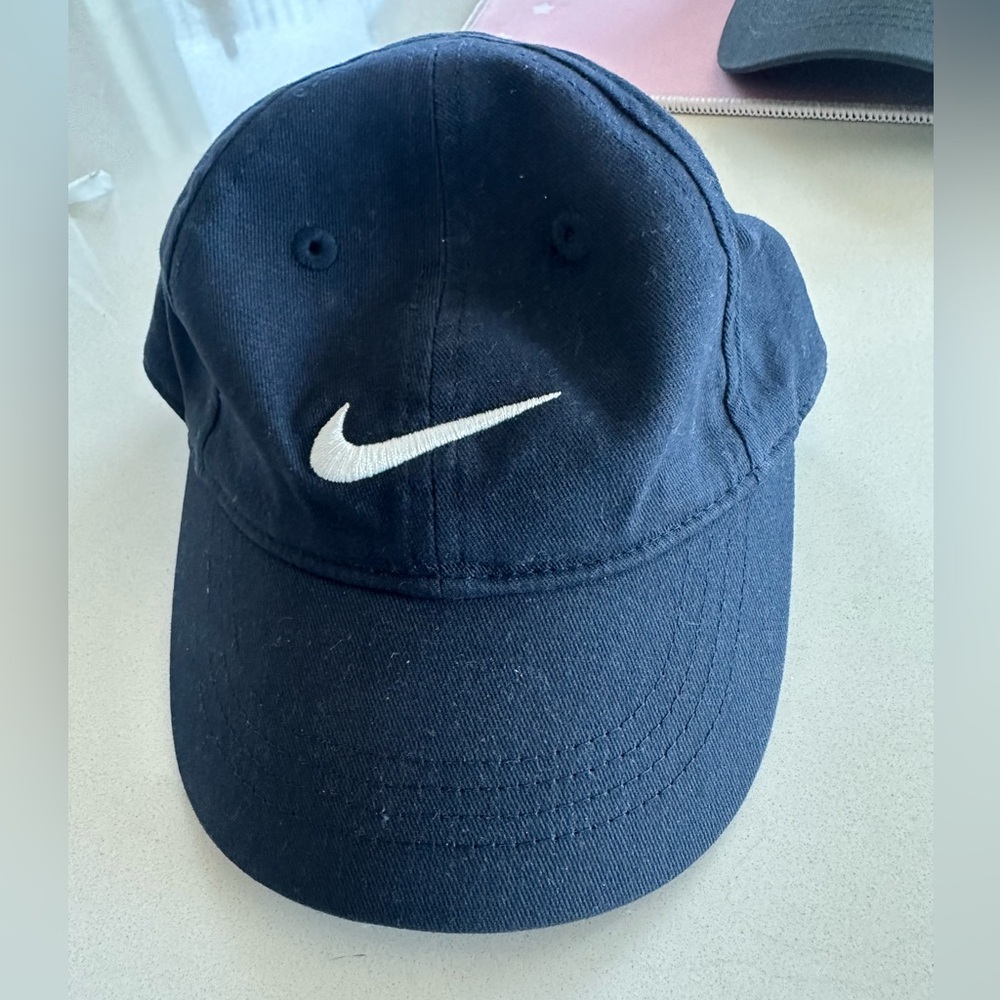 Toddler Navy Blue Hat with White Logo